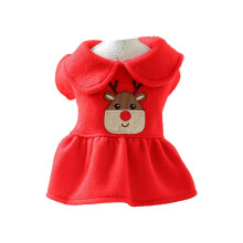 (skirt, XL) Medium Large Dogs Elk Pattern Hoodie Dress Pullover Puppy Pajamas Dress Christmas XS