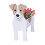 (Multicolor, Jack Russell seeders) Fioriera a forma di cane, facile da assemblare, per uso esterno e interno. 2