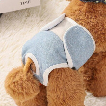 (Light blue, Waistline 30-36cm) Windelshorts mit essentieller Hundephysiologie für kleine bis mittelgroße Hündinnen – Anti-Belästigungs-Slip