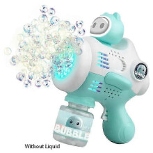 (8) Unicorn Electric Bubble Gun Automatic Soap Blower With Light Outdoor Party Kids Gift