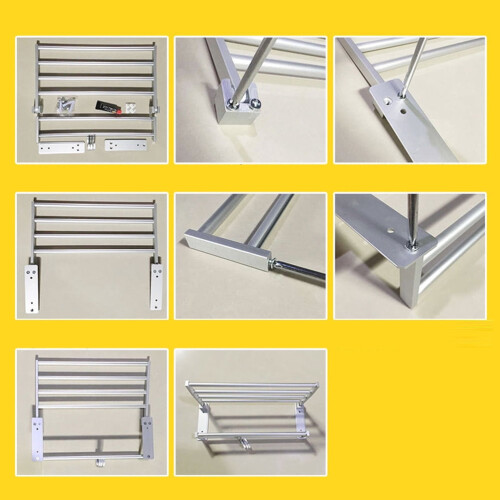 Towel Rack Holder Silver 1 Pack 1