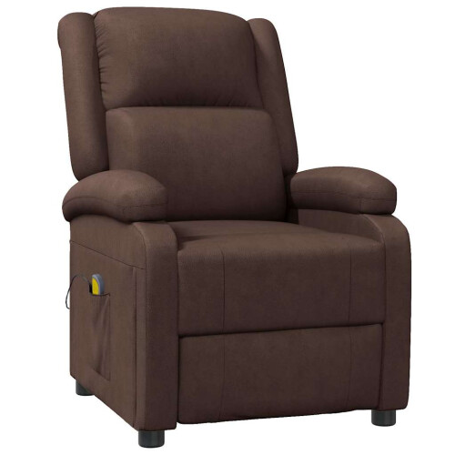 VidaXL vidaXL Massagesessel Braun Kunstleder 1