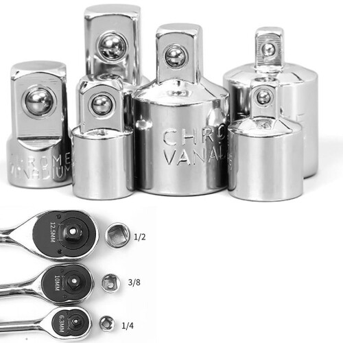 Heavy Duty Socket Reducer Adapter for 1/4" 3/8" 1/2" Drive 2
