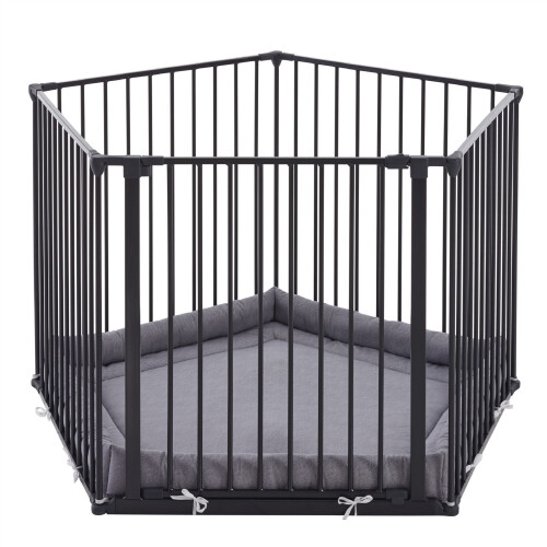 Safetots (5 x 72cm, Black) Safetots Premium Multi Panel Play Den with Mat