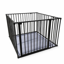 (92cm x 92cm, Black) Safetots Premium Multi Panel Play Den with Mat