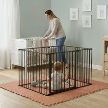 (Black, 72 x 105cm) Safetots Play Den, 70cm High, with Soft Foam Play Mat