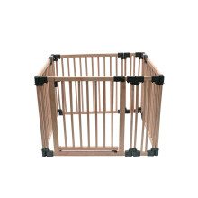 (Natural, 100 x 100cm) Safetots Wooden Play Den Natural Wood, 76cm High, with Soft Foam Play Mat