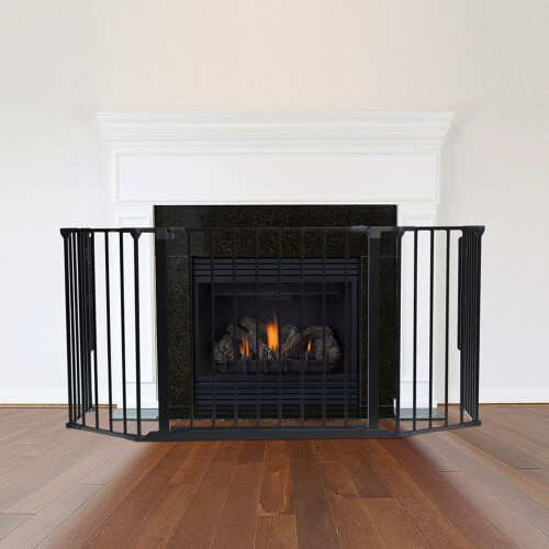 Safetots (49D x 105W cm) Safetots Multi Panel Fire Surround Black