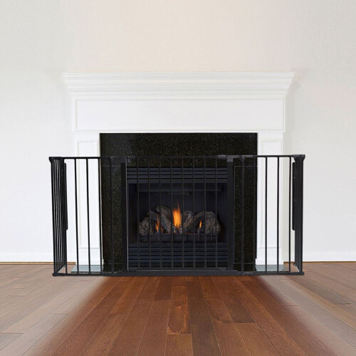 Safetots (33D x 138W cm) Safetots Multi Panel Fire Surround Black