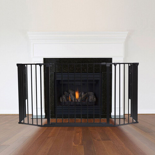 Safetots (69D x 118W cm) Safetots Multi Panel Fire Surround Black
