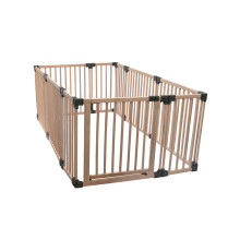 (Natural, 120 x 200cm) Safetots Wooden Play Den Natural Wood, 76cm High, with Soft Foam Play Mat