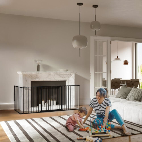 Safetots (66D x 138W cm) Safetots Multi Panel Fire Surround Black 1