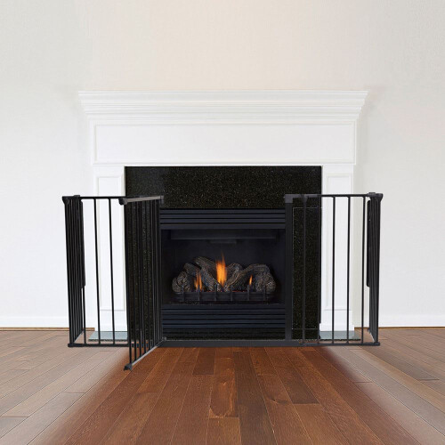 Safetots (33D x 138W cm) Safetots Multi Panel Fire Surround Black 1