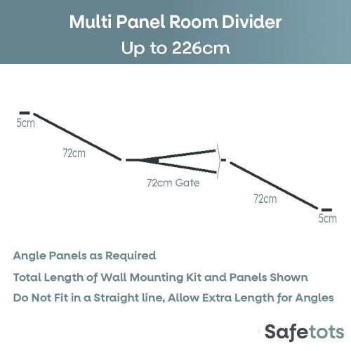 Safetots (White, Up to 226cm) Safetots Extra Tall Room Divider 2