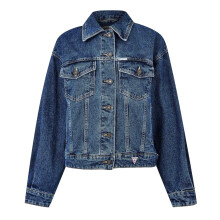 (10 UK, Washed Blue) Guess Womens/Ladies Denim Oversized Trucker Jacket