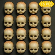 (16 PCS) 16 Pieces Vintage Creepy Resin Doll Heads, Weird Horror Doll Parts, Scary Gothic Decoration Props For Halloween Decoration