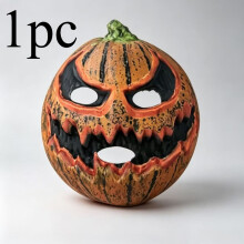 (1pc) 1 Pack Halloween Horror Pumpkin Head Mask, Dancing Haunted House Cosplay Costume Props Holiday Costume Mask