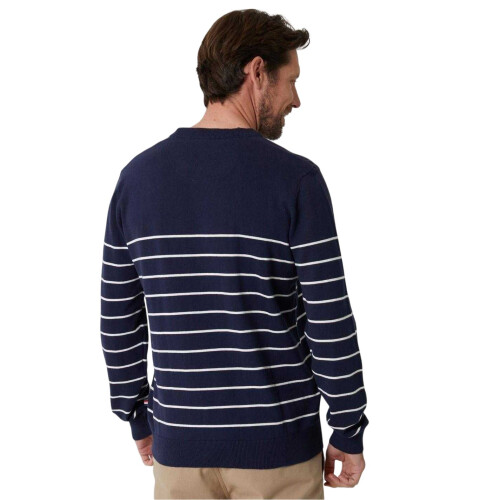 Joules (S, Navy/Ecru) Joules Mens Stripe Regular Sweatshirt 1