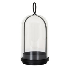 (25cm x 15cm x 15cm, Black) Hill Interiors Nysa Candle Lantern