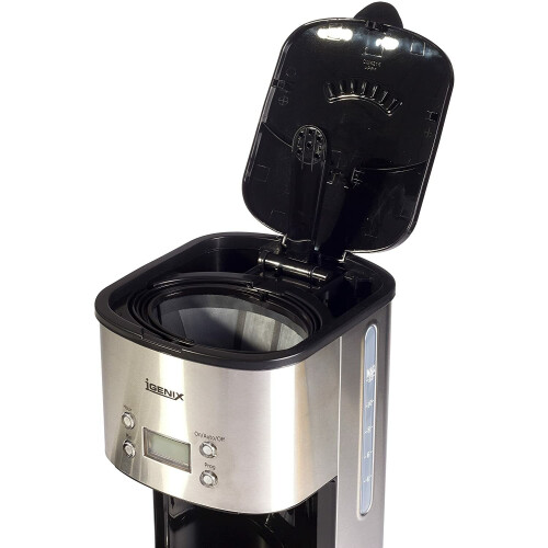 Igenix Digital Filter Coffee Machine, 800W, Black-Silver, Igenix IG8250 1