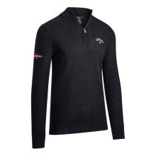 (XL, Black Ink) Callaway Mens Fine Knit Quarter Zip Jumper