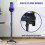 6000W Cordless Vacuum Cleaner Upright Lightweight Handheld Bagless Home Tool 9