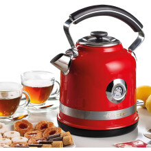 Cordless Electric Kettle, 3000 W, 1.7 Litre, Red, Ariete Moderna 2854R