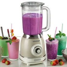 Retro Glass Jug Blender, 1.5 Litre, 1000 W, Cream, Ariete Vintage 58303
