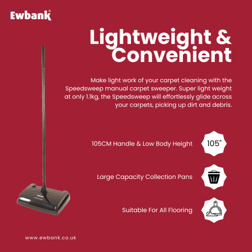 Ewbank Carpet Sweeper, Manual Design, Speedsweep 525 Ewbank 2