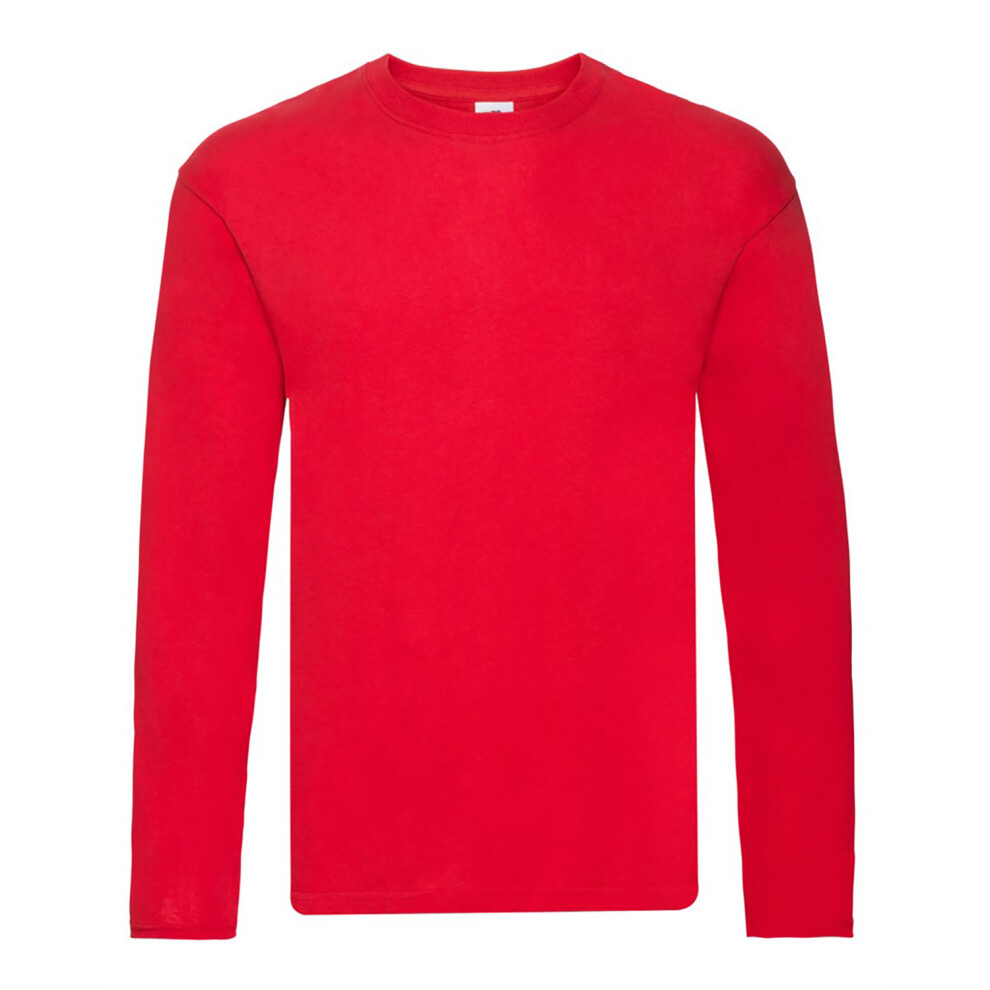 Fruit Of The Loom (S, Red) Mens Iconic 150 Classic Long-Sleeved T-Shirt