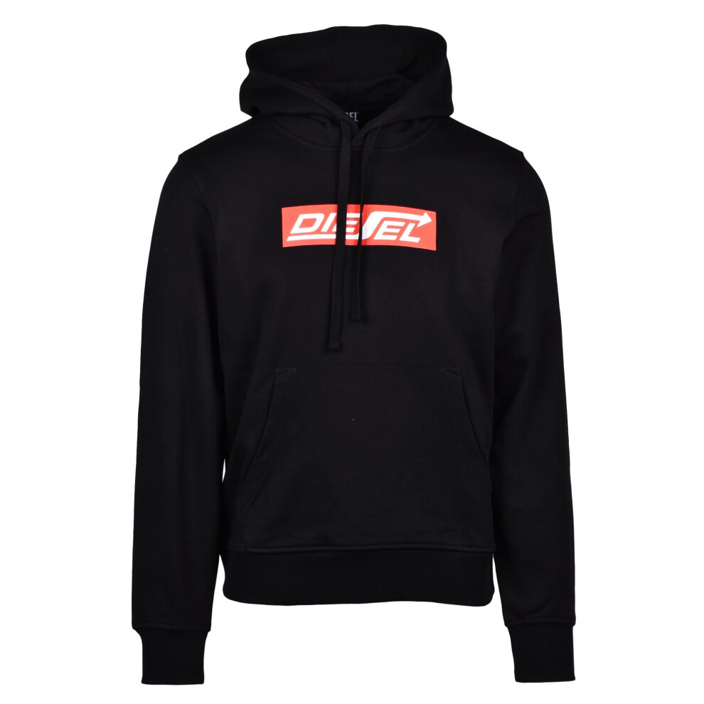 Diesel (S, Black Caviar) Unisex Adult Arrow Logo Hoodie