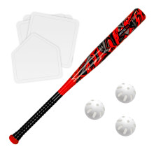 Ortiz34 Grand Slam Set - Graffiti Plastic Bat, 3 Ballen, 4 Gooi Bases