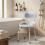 Homcom HOMCOM Shower Chair with Back, Adjustable Height, Enclosed Side Support 1