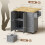 Homcom HOMCOM Rolling Kitchen Island, Kitchen Storage Trolley w/ Drop Leaf, Drawers 5