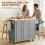 Homcom HOMCOM Rolling Kitchen Island, Kitchen Storage Trolley w/ Drop Leaf, Drawers 6