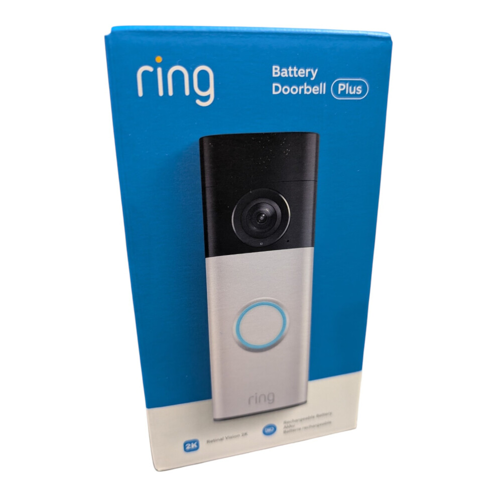 Ring Battery Video Doorbell 2K Plus Wireless Camera Silver 6x Zoom DIY - Image 3
