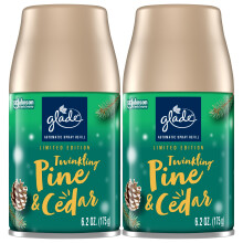 Ricarica Spray Automatico Glade, Deodorante per Casa e Bagno, Pino e Cedro, Edizione Limitata, 6.2 Oz, 2 Pezzi