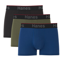 Bóxer Trunks de Soporte Total para Hombre Hanes, Ropa Interior de Algodón, Paquete de 3