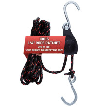 Seilratchet 1/4" verstellbares Flaschenzug-System - 150 kg Kapazität, 15' geflochtenes Polypropylen-Seil