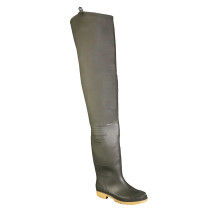 (8 UK, Green) Dikamar Administrator Thigh Wader / Mens Boots / Plain Rubber Wellingtons