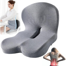 L-Shaped Memory Foam Seat Cushion with Lumbar Support 1