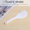 Kitchen Dotted White Plastic Flat Rice Scoop Paddle Meal Spoon 5