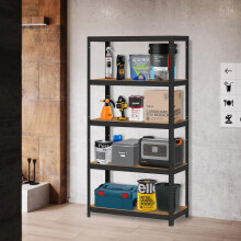 Estantería metálica de 180x90x40 cm para garaje o sótano, 5 baldas, capacidad de 875 kg ModernHome