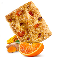 Biscotti ai Cereali con Arancia e Curcuma – Mix di Farine Pregiate (Frumento, Farro, Mais) con Curcuma e Veri Pezzi d'Arancia – Il