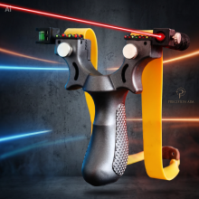 Fionda Laser Professionale con Mirino – Precisione e Potenza per Caccia e Tiro Sportivo, Impugnatura Antiscivolo, Materiale Polica