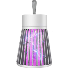 Trappola Elettrica a LED UV per Insetti Volanti – Zanzariera Elettrica Silenziosa 3W con Contenitore, Ricarica USB, Design Moderno