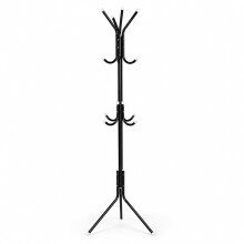 Oypla 12 Hook Coat Umbrella Stand Hat Rack Heavy Duty All Metal Black