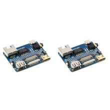2X 5-V--CM4-Ethernet-Trägerplatine für RasPi RPI für Raspberry Pi Compute Module 4 Lite EMMC IO USB-Erweiterungsplatine