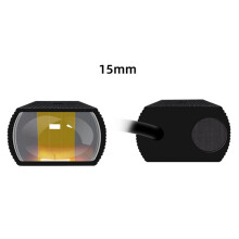 2X Car LED 15MM Grille Light Spotlight 12-30V Low Projector Lens 38W Motorcycle Dual Color Driving Light