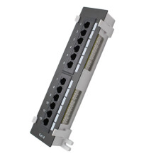 2X Netzwerk-Toolkit, 12-Port CAT6-Patchpanel, RJ45-Netzwerk-Wandmontage-Rack mit Wandhalterung